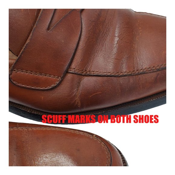Gucci Men\'s Vintage Penny Loafers Brown Leather Size 7.5D